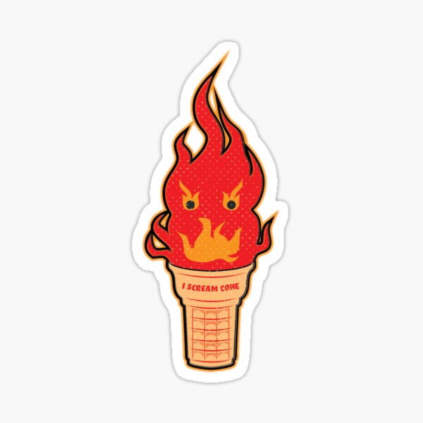 I Scream Cone Sticker