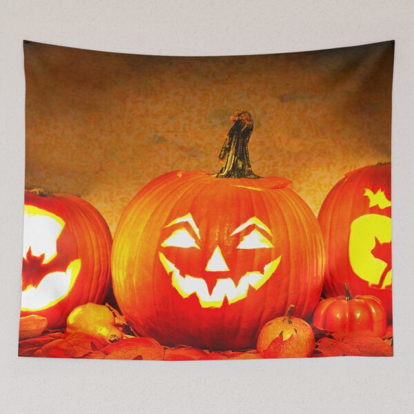 Aperçu de l'œuvre Halloween Citrouilles Sourire Nuit créée et vendue par Kadeda.