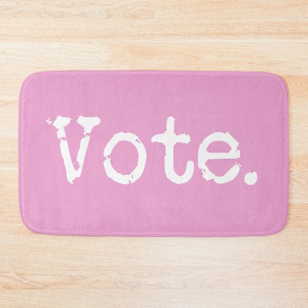 Item preview, Vote. White on Pink designed and sold by TeaRoseWriter.