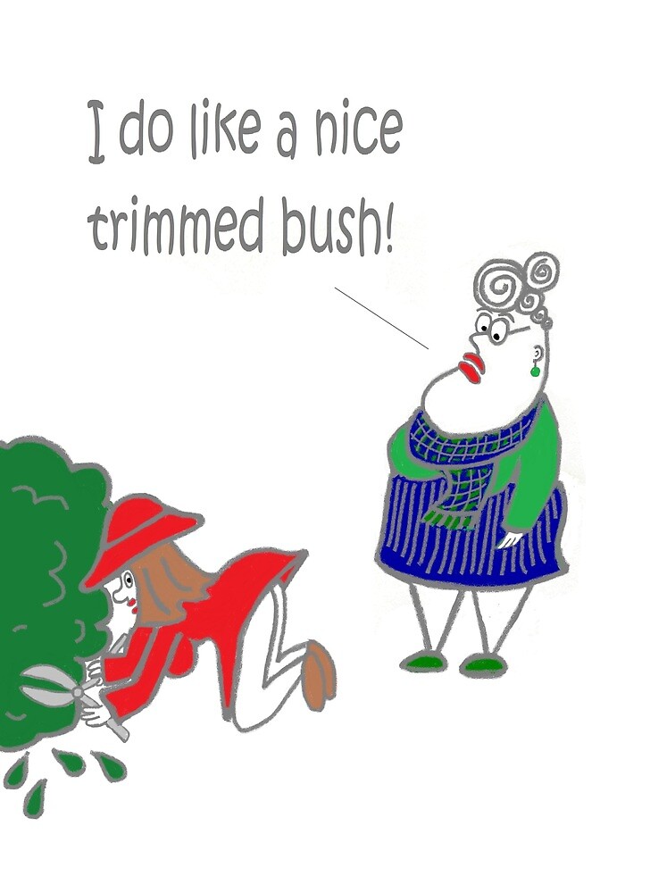 "Trimmed Bush!" by Gillypants Redbubble