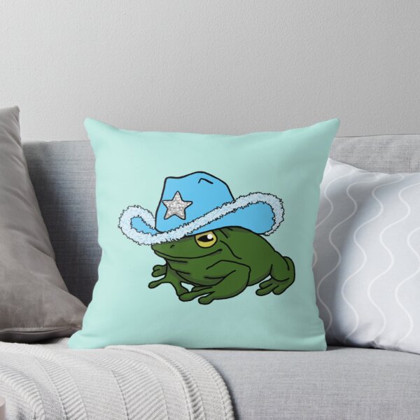 Item preview, Frog with a cowboy hat blue designed and sold by Quinn47.