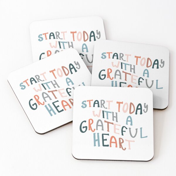 Item preview, "Start Today with a Grateful Heart" Sticker designed and sold by gsnavelydesigns.