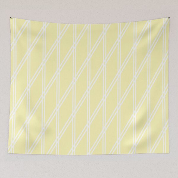 Item preview, Pastel Yellow and White Diamond Grid designed and sold by tinyteacups.