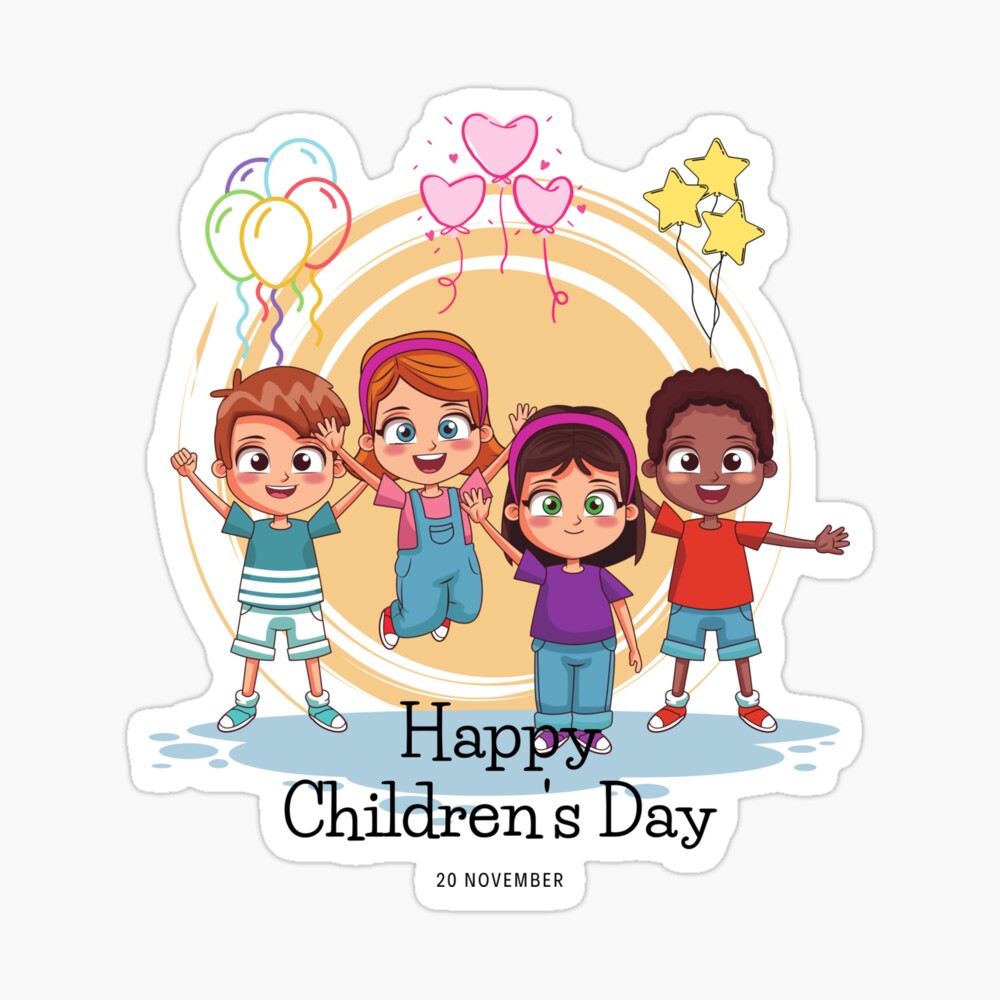 Happy Three Children in Happy Children's Day coloring page - Download,  Print or Color Online for Free