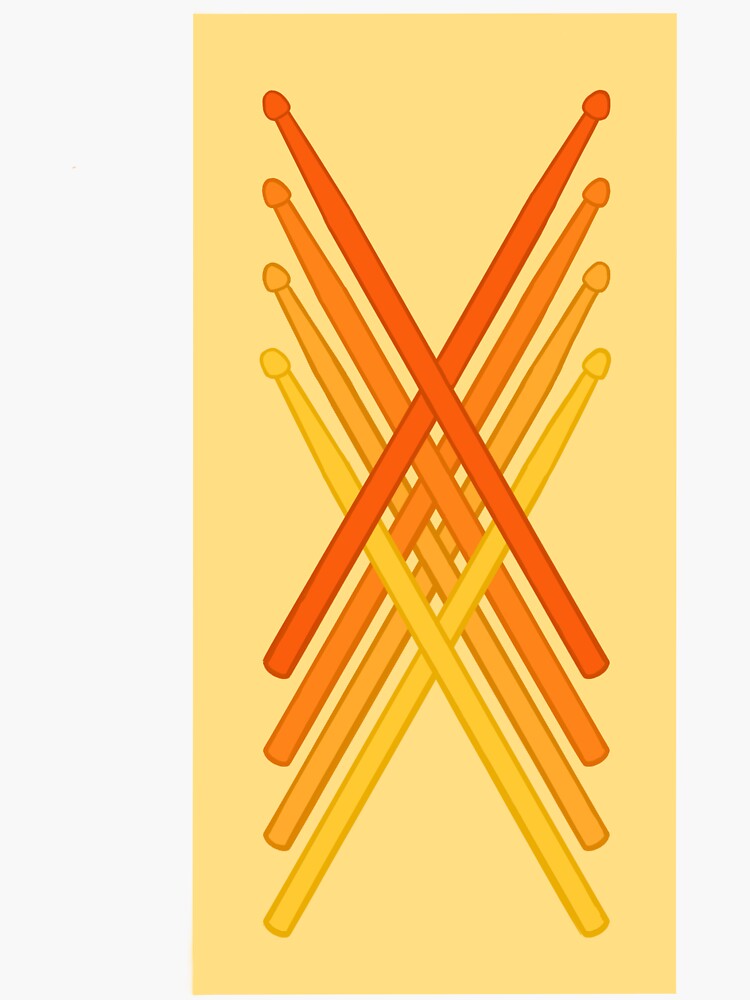 "Drumsticks" Sticker for Sale by longtimenosie Redbubble