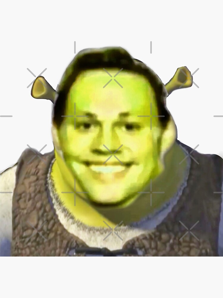 Shrek face meme Sticker for Sale by calamity02