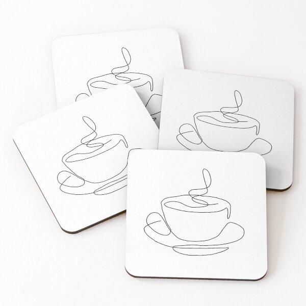 Item preview, Line art coffee cup designed and sold by adesignworld.