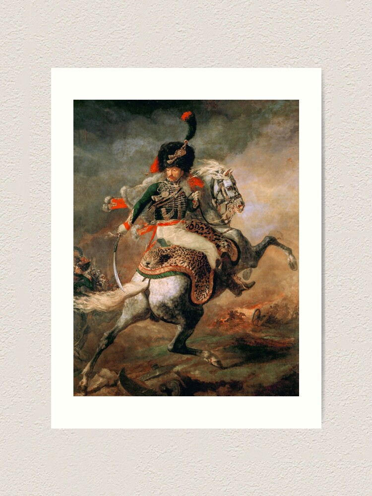 The Charging Chasseur. Th odore G ricault. Art Print