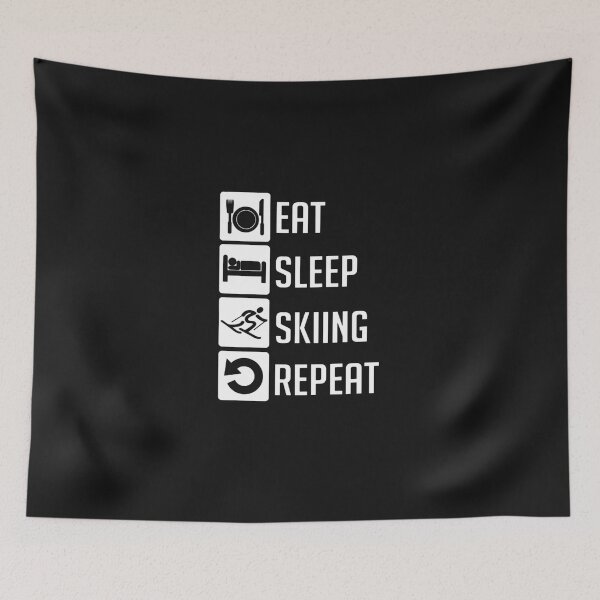 Item preview, Eat Sleep Skiing Repeat designed and sold by GeniusDesignArt.