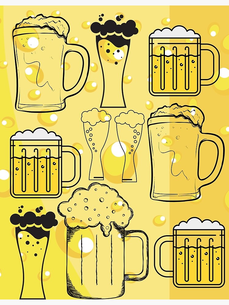 "Good Beer In A Good Glass" Poster for Sale by Mamalia Redbubble