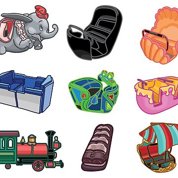 Artwork thumbnail, Ride Vehicles (without Caption) by laughingplace55
