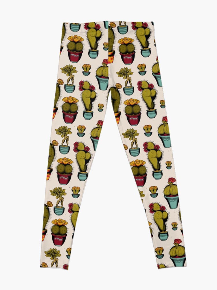 Alternate view of CactAss tattoo flash Leggings