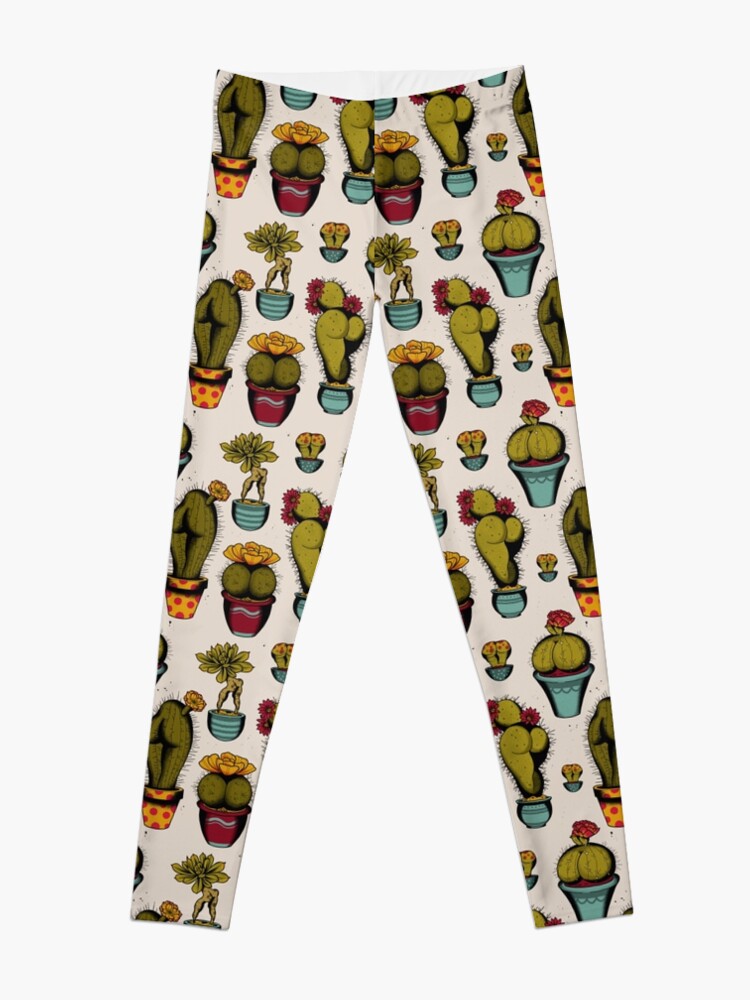 Alternate view of CactAss tattoo flash Leggings