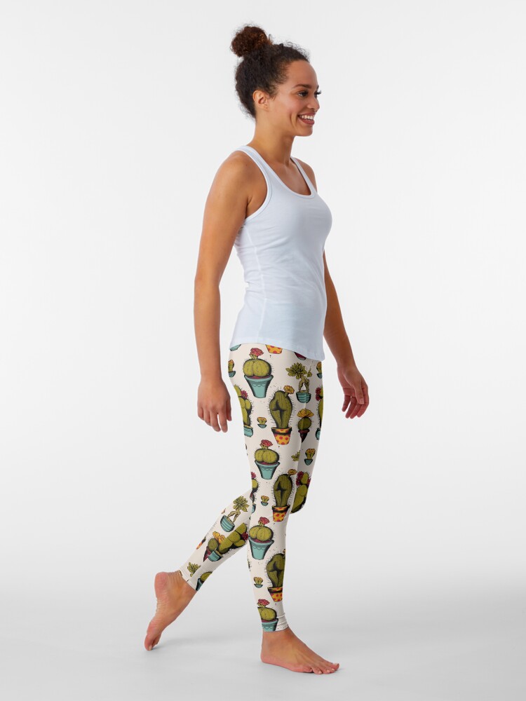Alternate view of CactAss tattoo flash Leggings