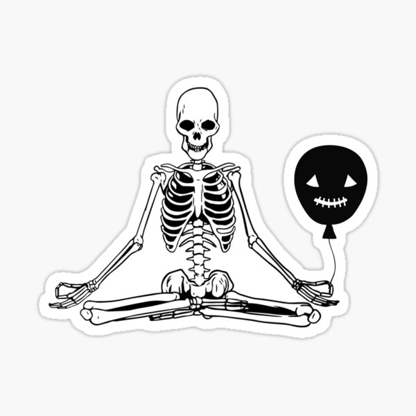 Pegatinas Esqueleto Esperando Redbubble