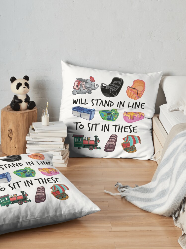 Alternate view of Ride Vehicles (with Caption) Floor Pillow