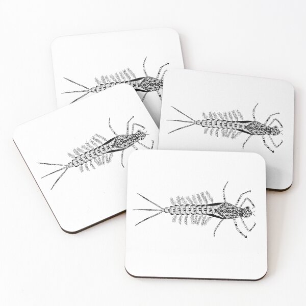 Item preview, Cute Bug Mayfly Larva Drawing designed and sold by ChickenWizzard.