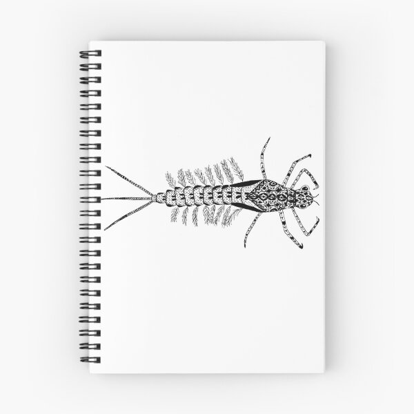 Item preview, Cute Bug Mayfly Larva Drawing designed and sold by ChickenWizzard.