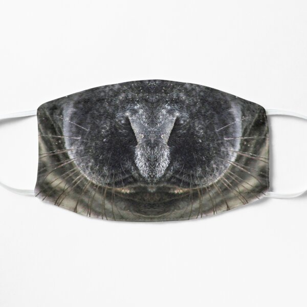 Grey Seal Face Photo Facemask Flat Mask