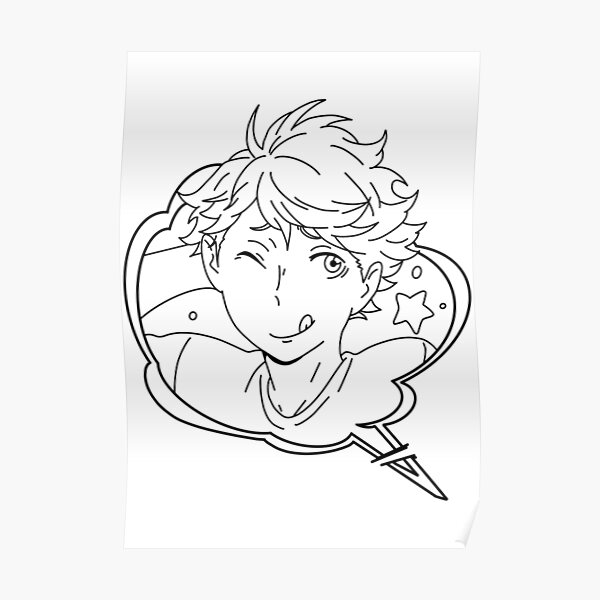 oikawa commercial break bubble poster for sale by artbyzuleika redbubble