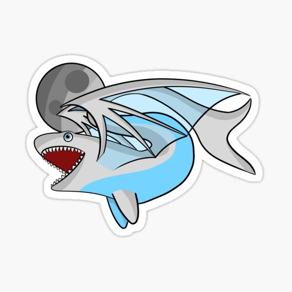 Sky Shark Stickers Redbubble - neat moving shark roblox