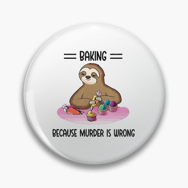 Item preview, Mens Baking Because Murder Is Wrong designed and sold by JoanneHughes.