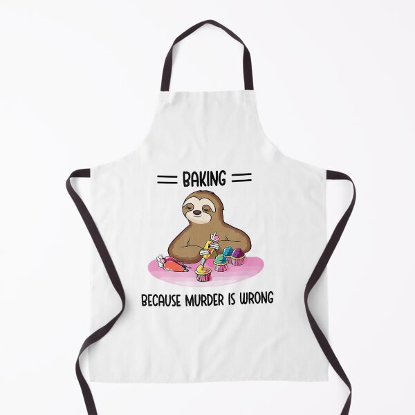 Item preview, Mens Baking Because Murder Is Wrong designed and sold by JoanneHughes.