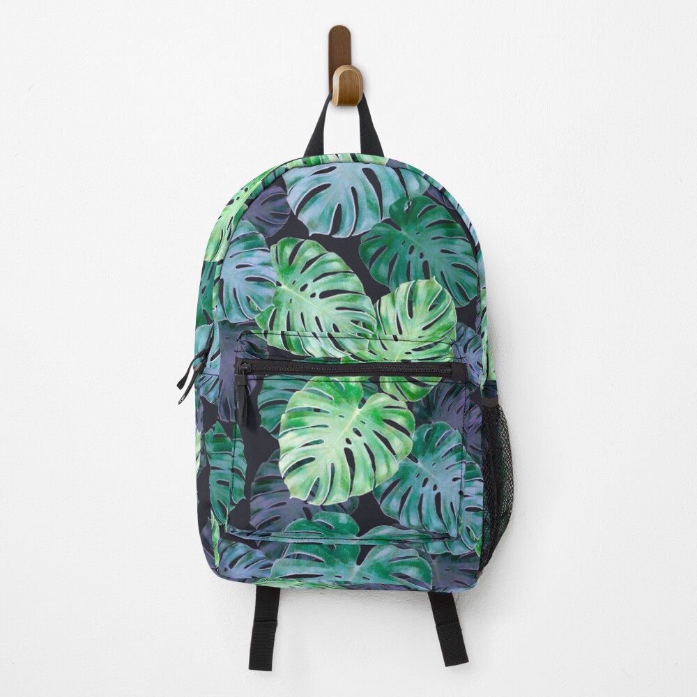 monstera leaf backpack