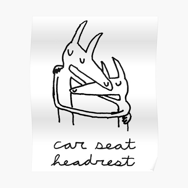 car seat headrest band logo