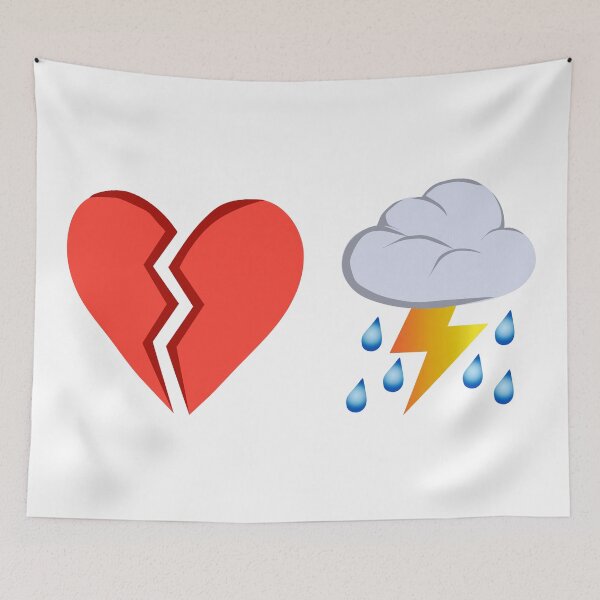 Item preview, heartbreak weather emojis designed and sold by 3meistudios.