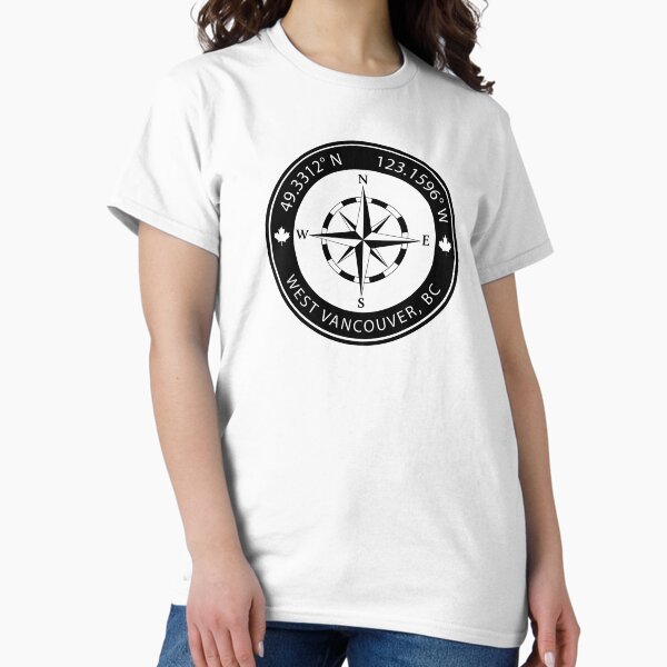 Item preview, West Vancouver, British Columbia Geographical Coordinates designed and sold by TeeOhGraphics.