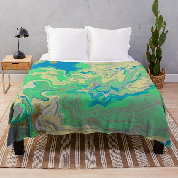 Item preview, Green + Blue Poured  designed and sold by Ajcollages.