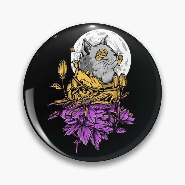 Item preview, Cat. Moon. Tattoo. Purple. Gold designed and sold by shirtdan.
