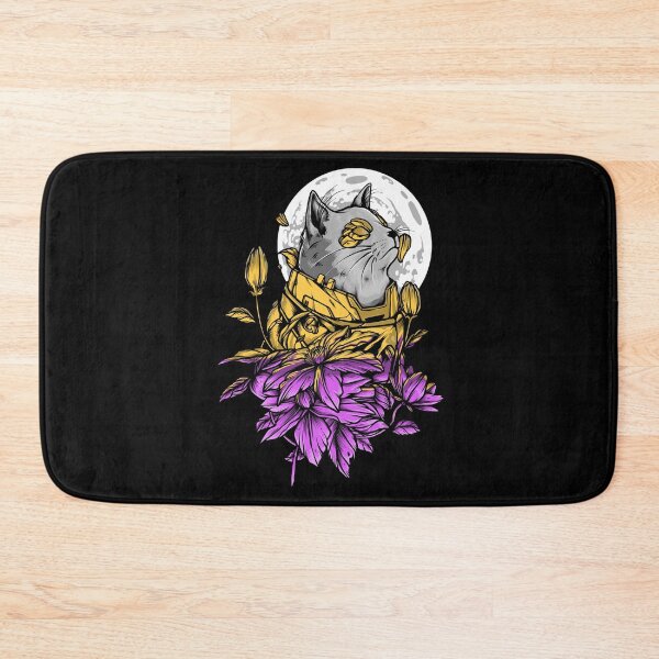 Item preview, Cat. Moon. Tattoo. Purple. Gold designed and sold by shirtdan.