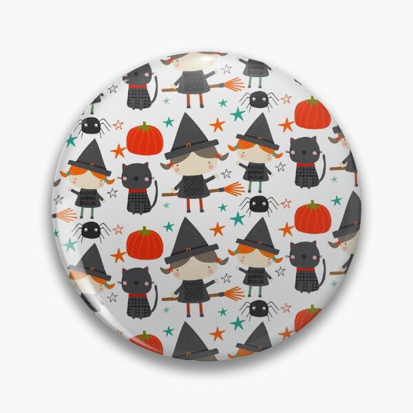 Item preview, Cute Halloween Friends. Witches and Cats, Broomsticks and Pumpkins designed and sold by Hershey43.