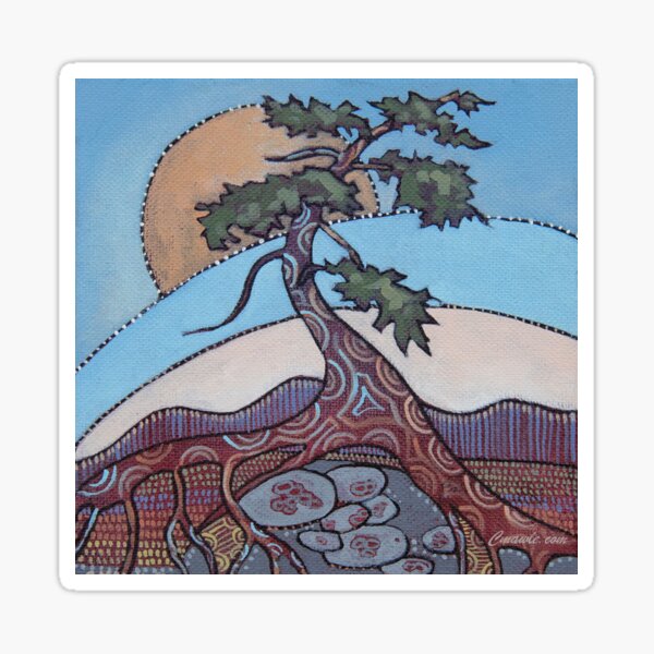Little Tree on the Hill Sticker
