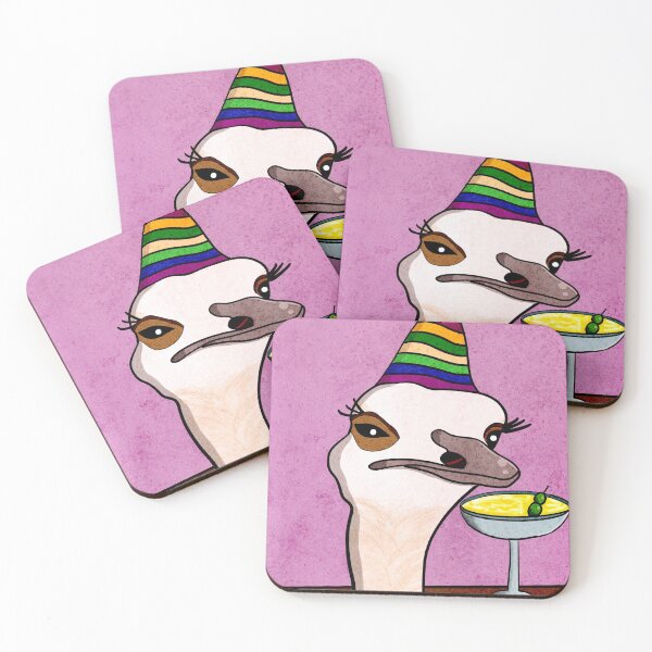 Item preview, Martini Drinking Ostrich designed and sold by Lilmonsto.