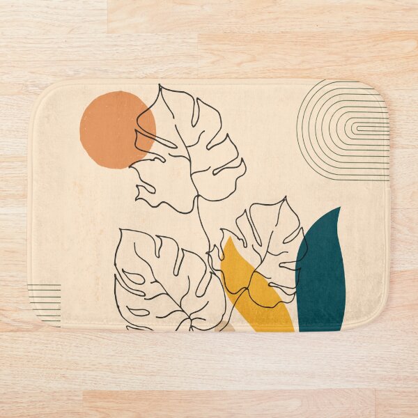 Monstera Love Minimalist Bath Mat