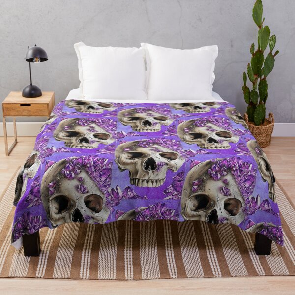 Item preview, PURPLE SKULL CRYSTALS ON MY BRAIN designed and sold by CCCREW.