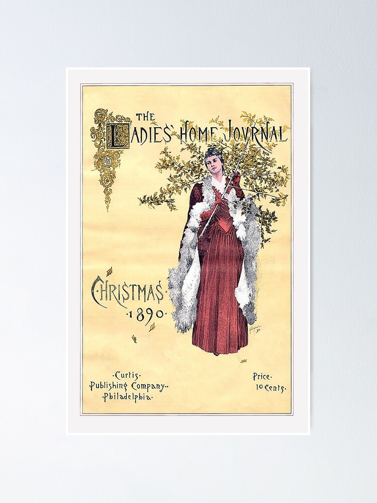 "Vintage Christmas Cover from Ladies' Home Journal (1890)" Poster for