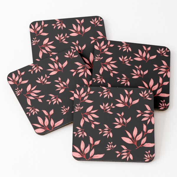 Item preview, Red pink leaves decorative pattern designed and sold by HR-the-Chemist.