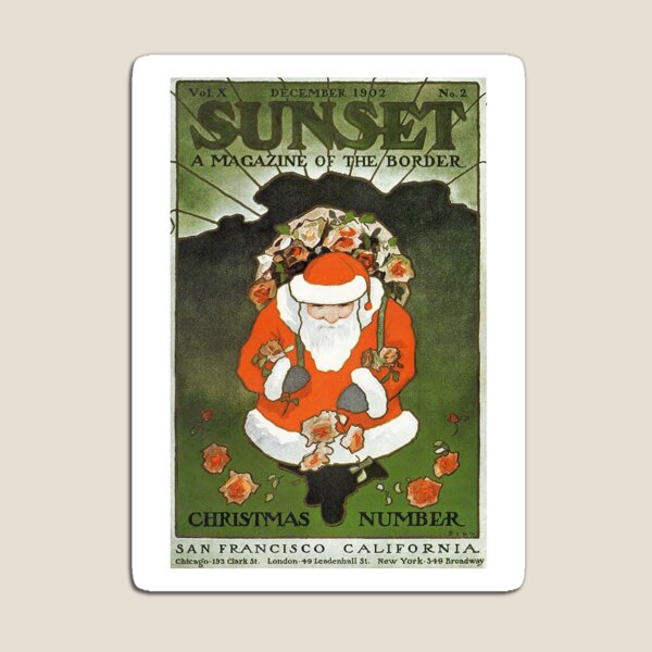 Vintage Christmas Cover from Sunset Magazine (1902) Magnet