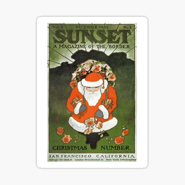 Vintage Christmas Cover from Sunset Magazine (1902) Sticker