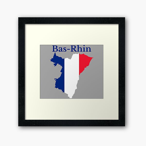 Carte du Bas-Rhin, France, Département français Impression encadrée