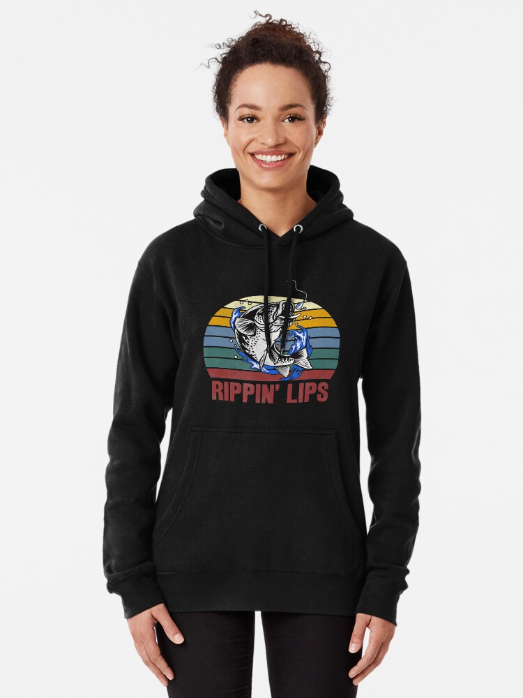 Rippin Lips Retro Vintage Bass Fishing Pullover Hoodie for Sale by  Turnershophot
