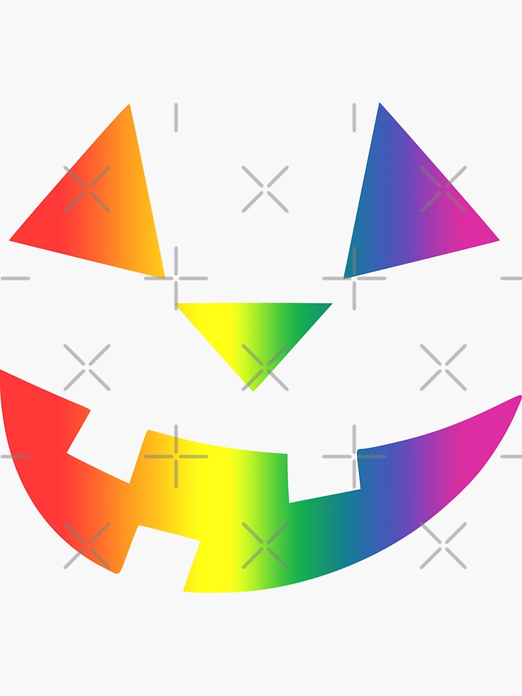 "Halloween Gay Jack-o'-lantern Lesbians Pride Pumpkin LGBT Pride " Sticker for Sale by ...