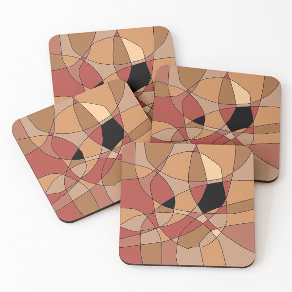 Item preview, Abstract Face in Shades of Tan and Red designed and sold by designsbyad.