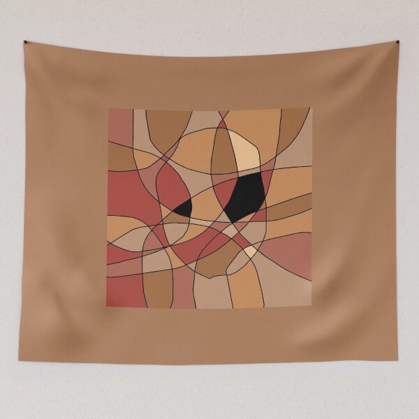 Item preview, Abstract Face in Shades of Tan and Red designed and sold by designsbyad.
