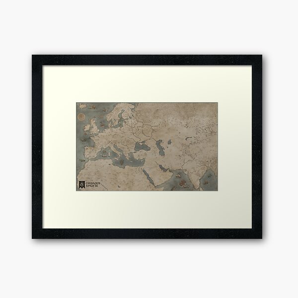 Crusader Kings Map Fan Art Framed Art Print