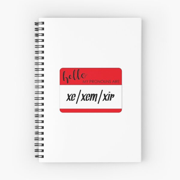 Item preview, Hello My Pronouns Are Xe Xem Xir Red Nametag designed and sold by agdesigns6.